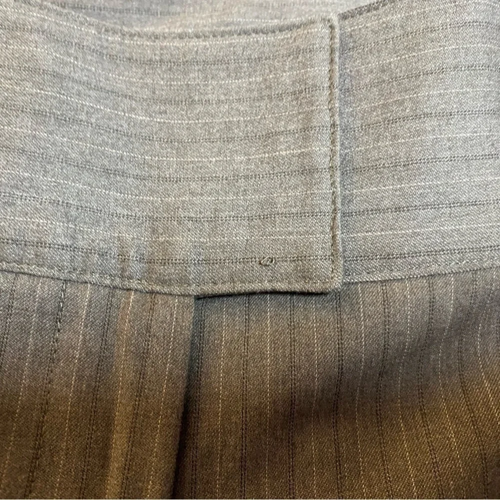 Cabi‎ Dress Pants Pin Stripe Brown Straight Wide Leg Career Trouser Size 4